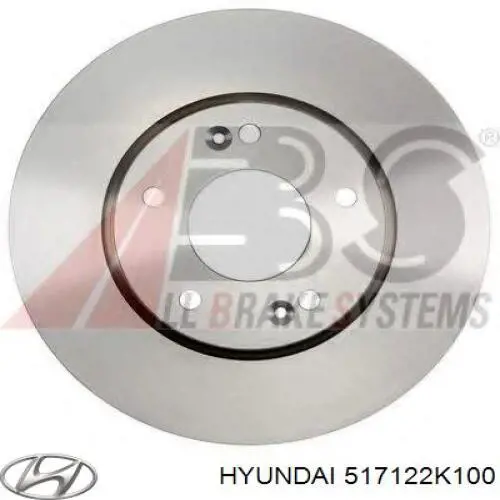 517122K100 Hyundai/Kia тормозные диски