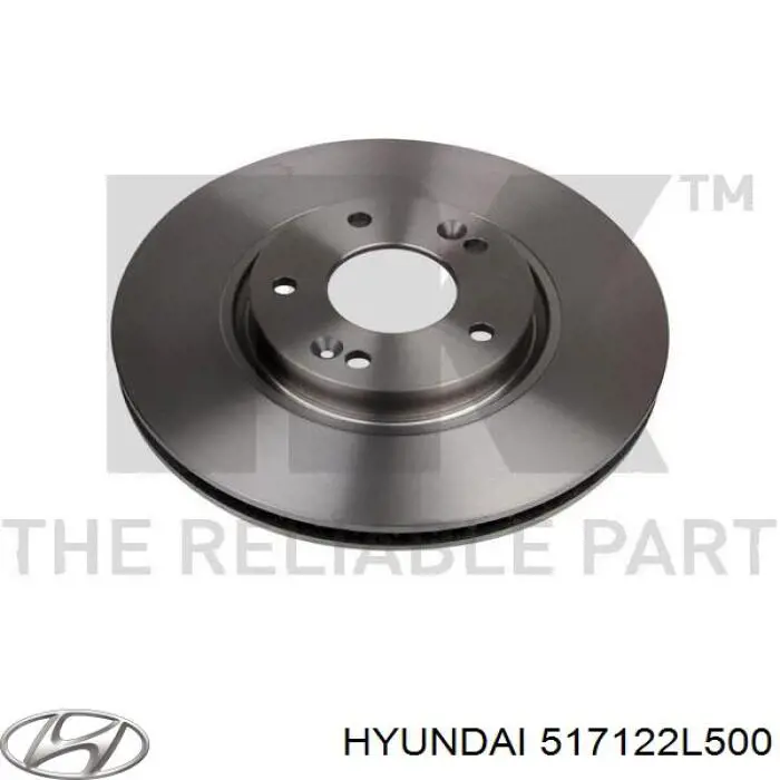 Передние тормозные диски 517122L500 Hyundai/Kia