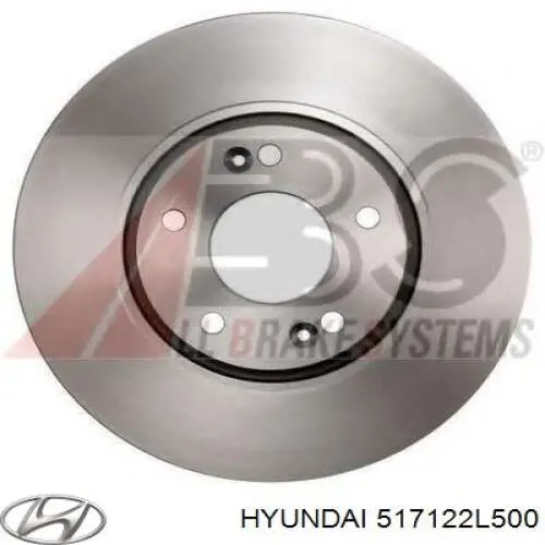 517122L500 Hyundai/Kia disco do freio dianteiro