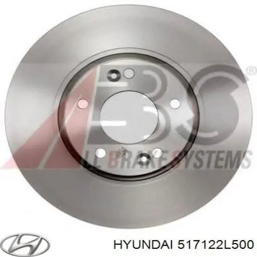 Диск гальмівний передній 517122L500 Hyundai/Kia