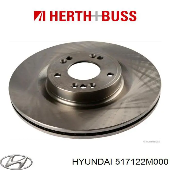 Передние тормозные диски 517122M000 Hyundai/Kia