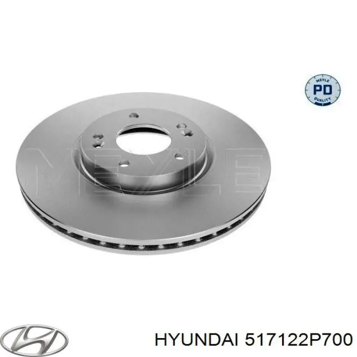 517122P700 Hyundai/Kia Диск тормозной передний