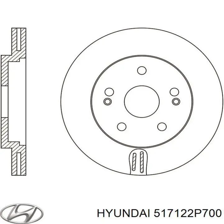 Тормоз дисковый передний Hyundai/Kia 517122P700 цена, от 19.49 USD