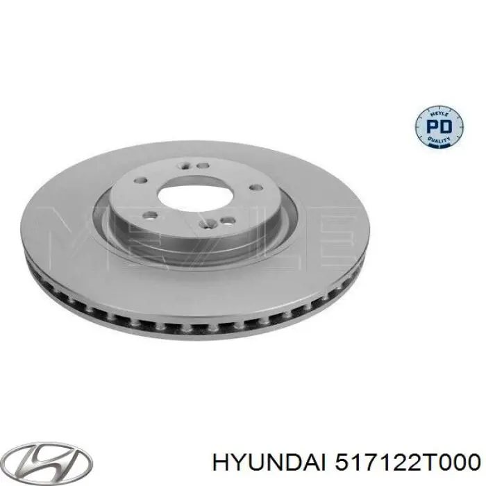 Передний тормозной диск Hyundai/Kia 517122T000