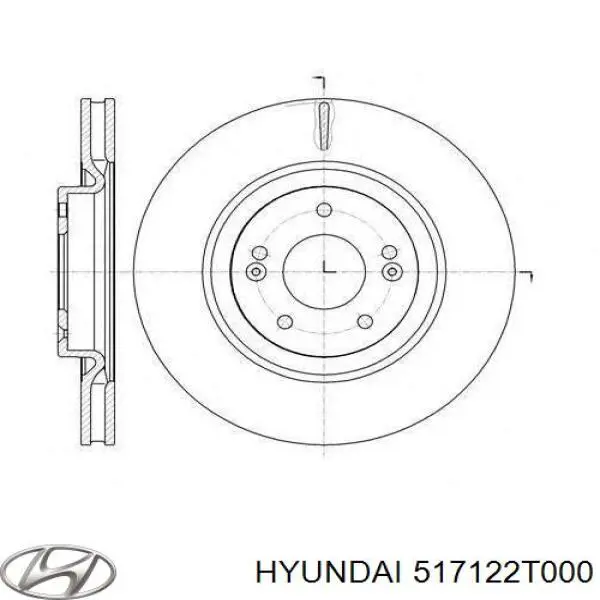 517122T000 Hyundai/Kia диск тормозной передний