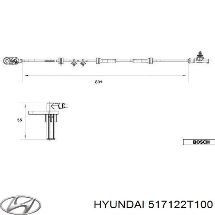 Передний тормозной диск Hyundai/Kia 517122T100