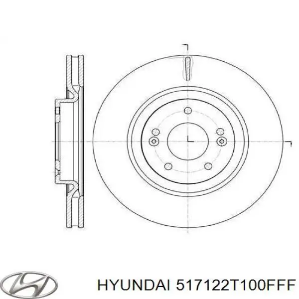 517122T100FFF Hyundai/Kia Диск тормозной передний