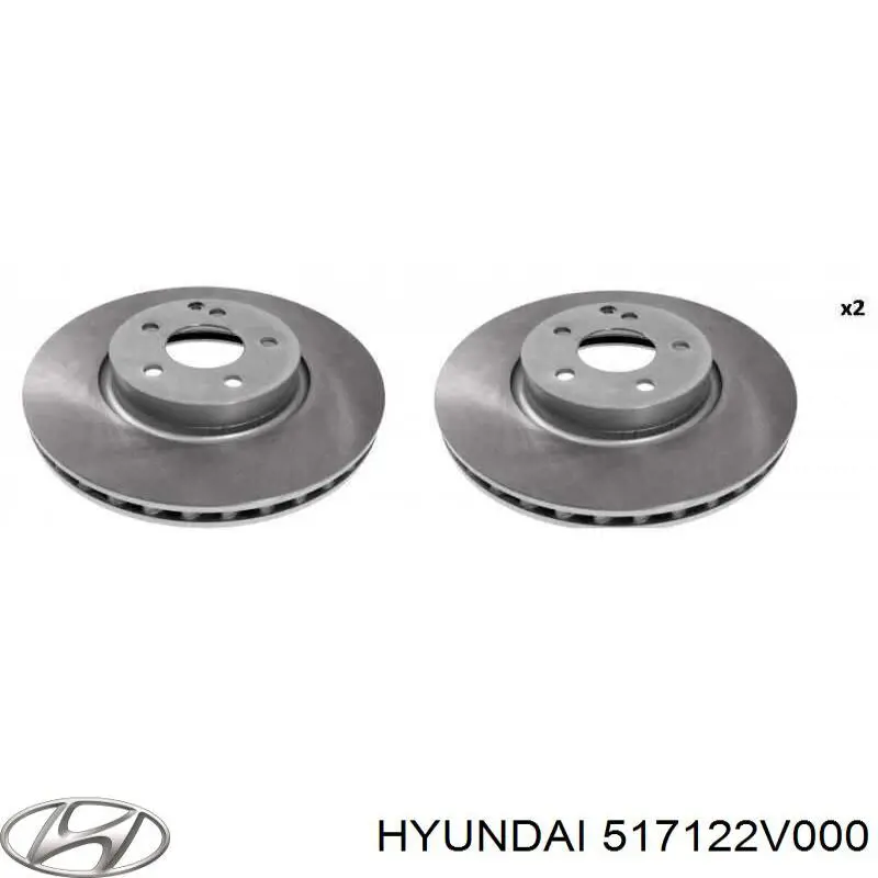 Передний тормозной диск Hyundai/Kia 517122V000