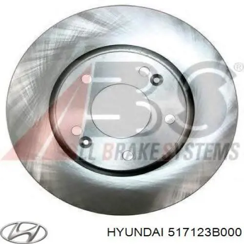 Диск тормозной передний HYUNDAI 517123B000