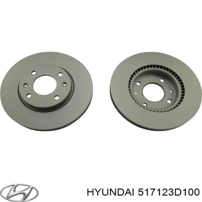 Передние тормозные диски 517123D100 Hyundai/Kia
