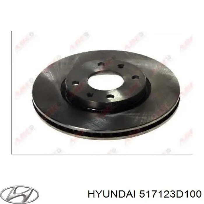 517123D100 Hyundai/Kia disco do freio dianteiro