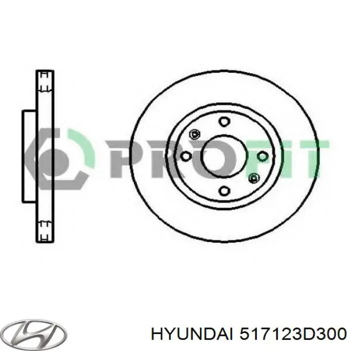 Тормоз дисковый передний Hyundai/Kia 517123D300 цена, от 39.66 USD