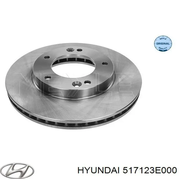 517123E000 Hyundai/Kia disco do freio dianteiro