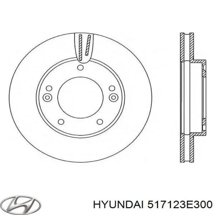 Тормоз дисковый передний Hyundai/Kia 517123E300 цена, от 36.53 USD