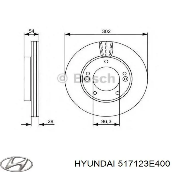 Тормоз дисковый передний Hyundai/Kia 517123E400 цена, от 42.37 USD