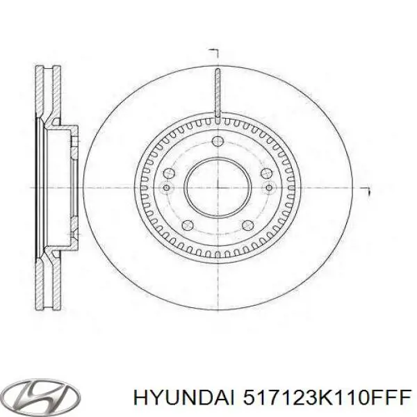 Купить 517123K110FFF Hyundai/Kia Ротор тормозной