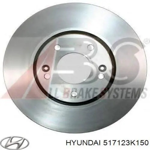 517123K150 Hyundai/Kia диск тормозной передний