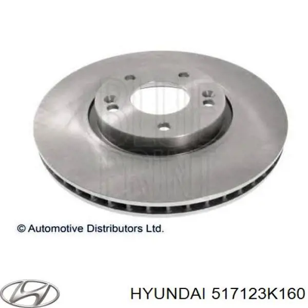 Передний тормозной диск Hyundai/Kia 517123K160