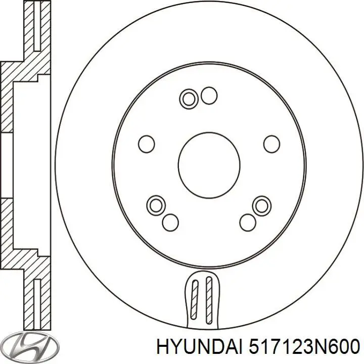 Тормоз дисковый передний Hyundai/Kia 517123N600 цена, от 261.68 USD
