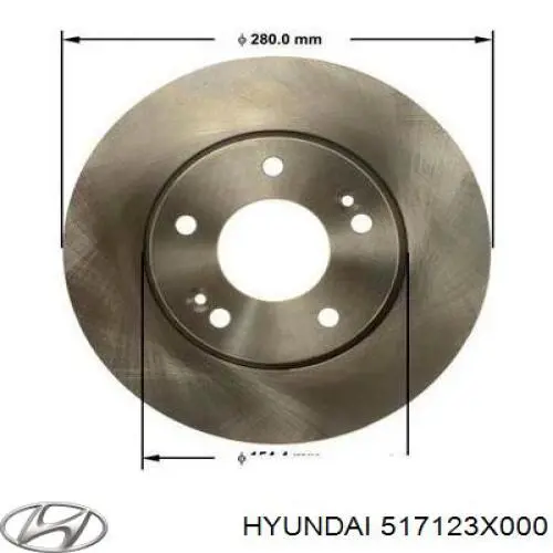 Купить 517123X000 Hyundai/Kia Ротор тормозной