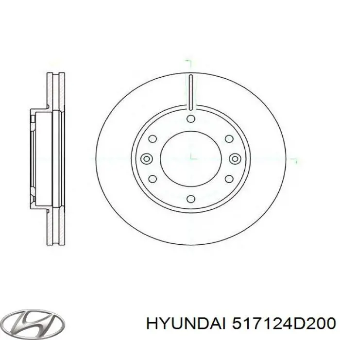 517124D200 Hyundai/Kia диск тормозной передний