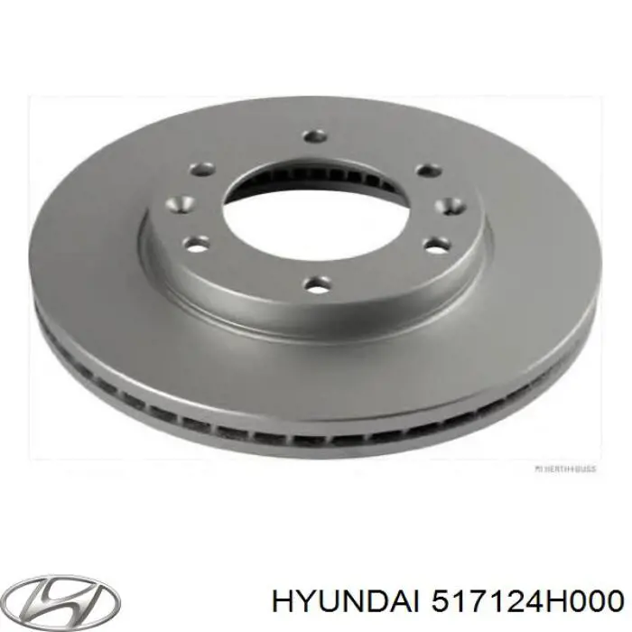 Передние тормозные диски 517124H000 Hyundai/Kia