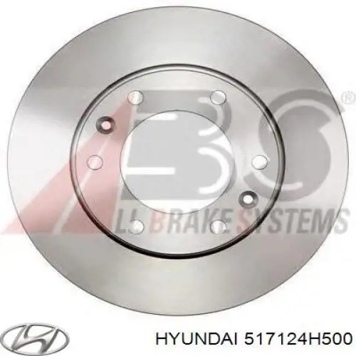 Передний тормозной диск Hyundai/Kia 517124H500