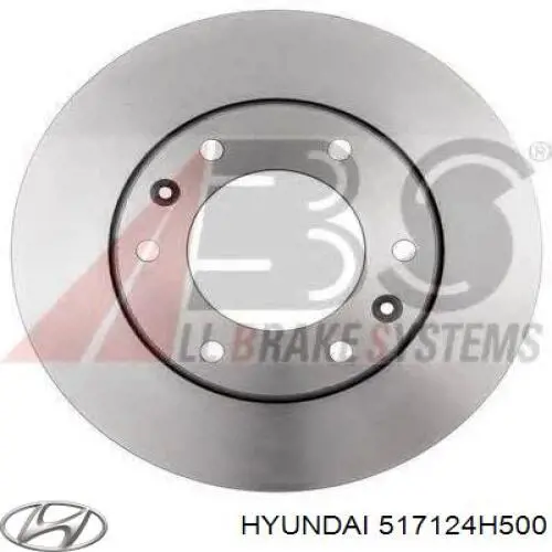517124H500 Hyundai/Kia Диск тормозной передний