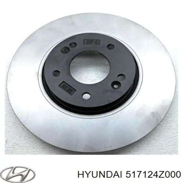 517124Z000 Hyundai/Kia disco do freio dianteiro