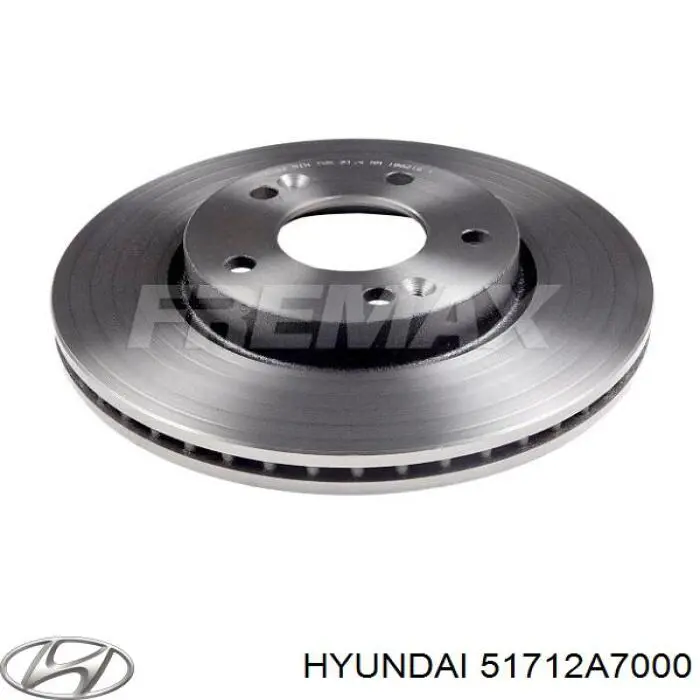 51712A7000 Hyundai/Kia Диск тормозной передний