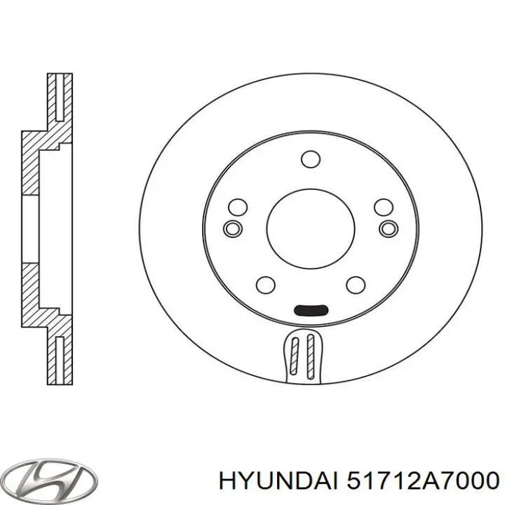 Купить 51712A7000 Hyundai/Kia Ротор тормозной