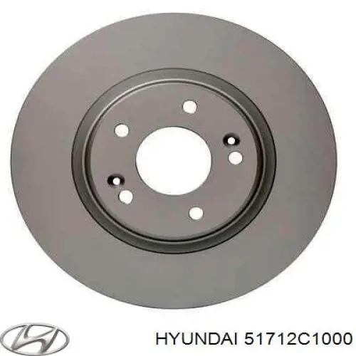 Передние тормозные диски 51712C1000 Hyundai/Kia