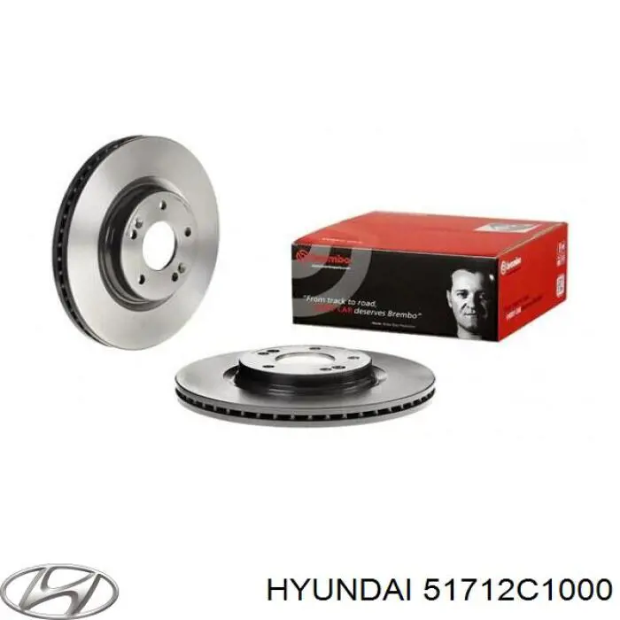 Передний тормозной диск Hyundai/Kia 51712C1000