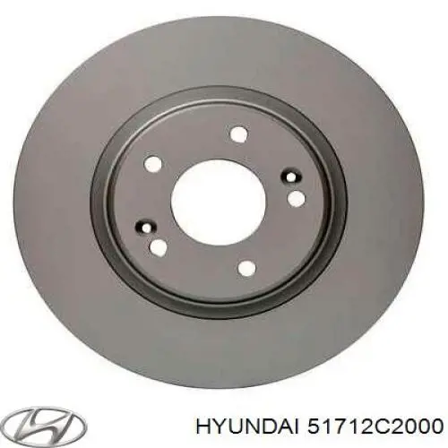 Передние тормозные диски 51712C2000 Hyundai/Kia