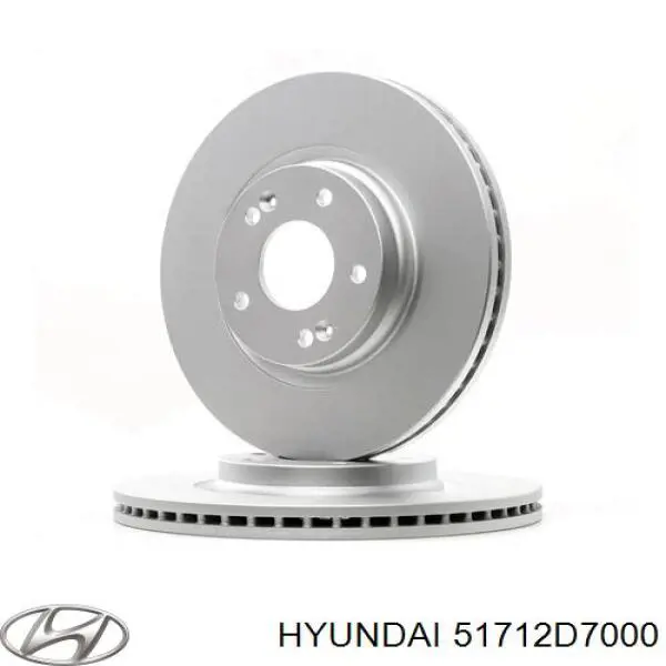 51712D7000 Hyundai/Kia disco do freio dianteiro