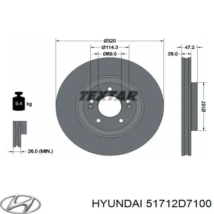  51712D7100 Hyundai/Kia