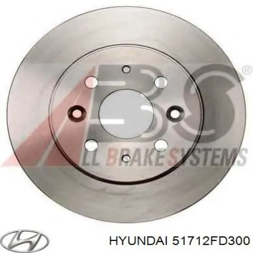 51712FD300 Hyundai/Kia диск тормозной передний