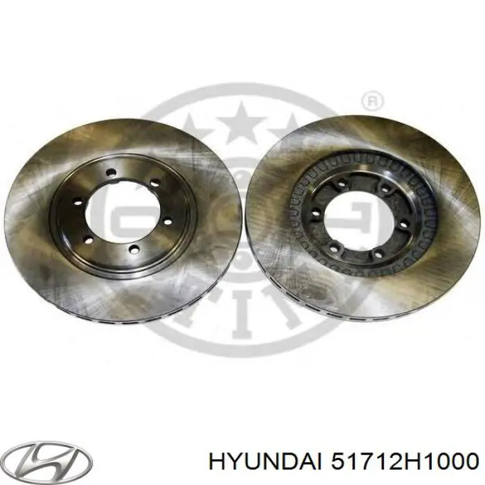 Передние тормозные диски 51712H1000 Hyundai/Kia