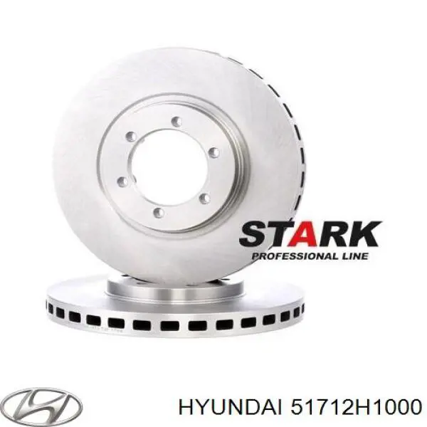 Передние тормозные диски 51712H1000 Hyundai/Kia