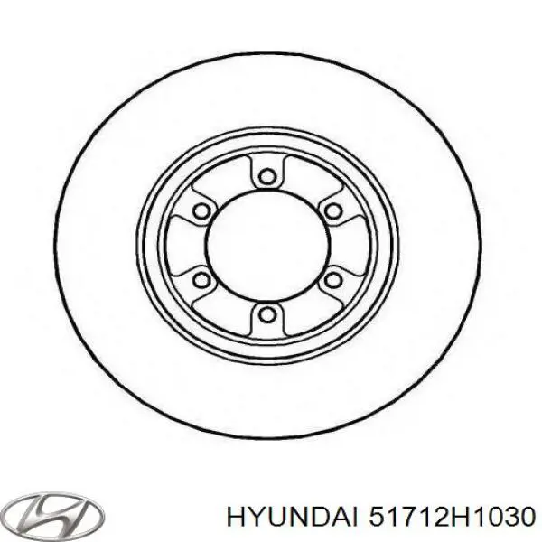 Передние тормозные диски 51712H1030 Hyundai/Kia