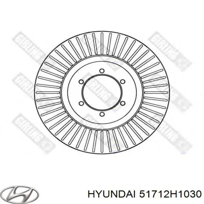 Тормоз дисковый передний Hyundai/Kia 51712H1030 цена, от 126.21 USD