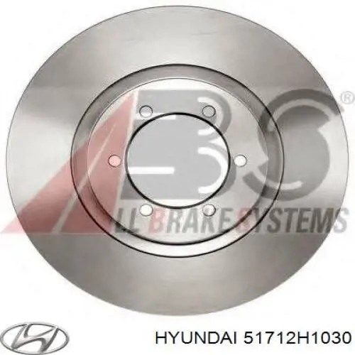 Передние тормозные диски 51712H1030 Hyundai/Kia