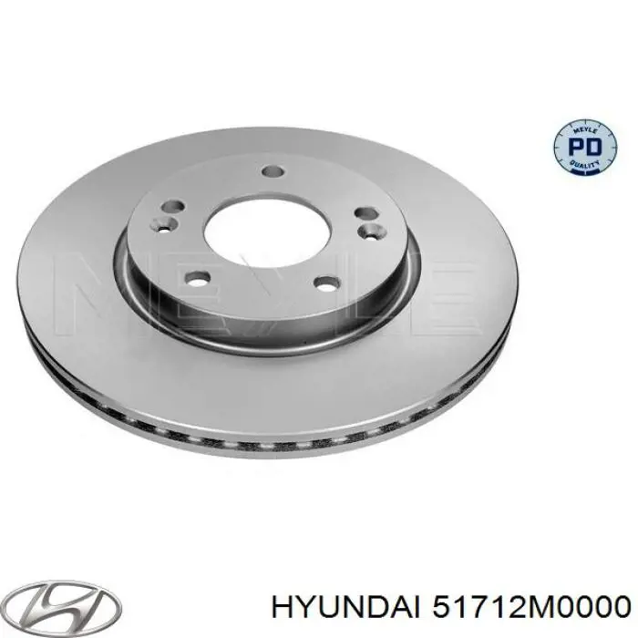 51712M0000 Hyundai/Kia передние тормозные диски