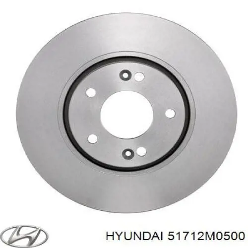 Freno de disco delantero 51712M0500 Hyundai/Kia