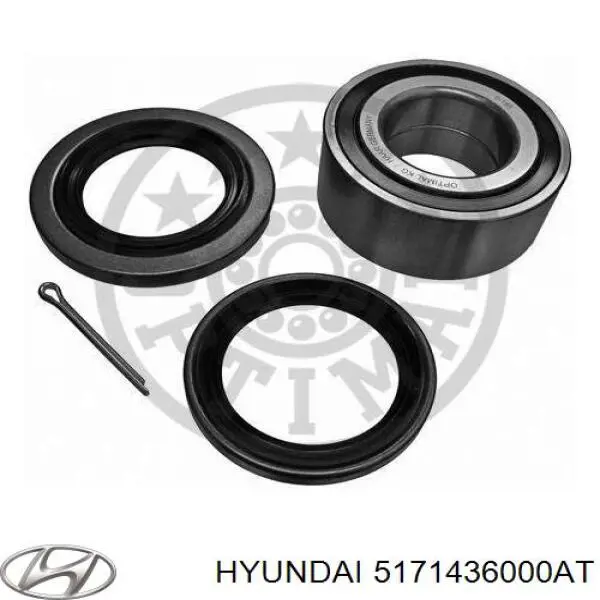 5171436000AT Hyundai/Kia сальник передней ступицы внешний