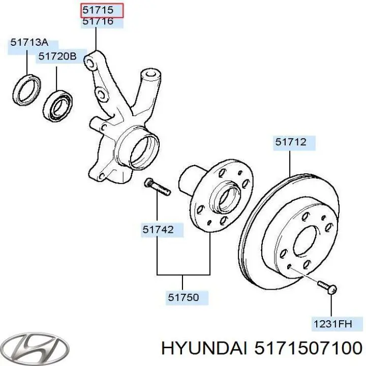  5171507100 Hyundai/Kia