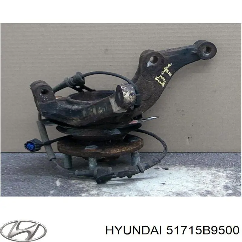 51715B9500 Hyundai/Kia Цапфа - поворотный кулак передний, левый
