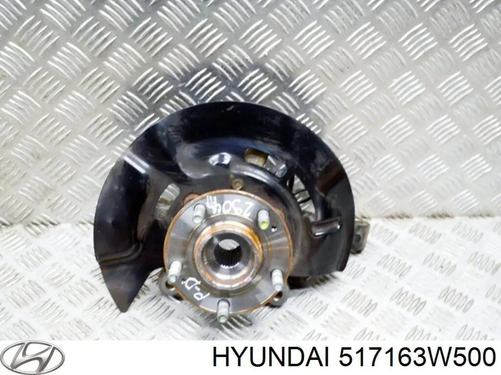 517163W500 Hyundai/Kia Цапфа - поворотный кулак передний, правый