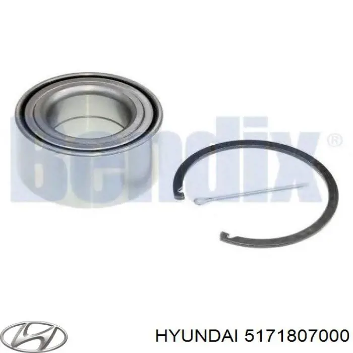 Кольцо стопорное подшипника передней ступицы Hyundai/Kia 5171807000