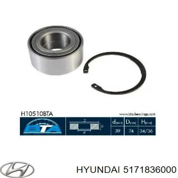  517182C000 Hyundai/Kia